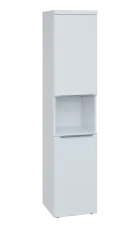 SIN 5 - 42DN kancelářská skříň, 2-dveřová/nika, pravá, 1820x400x400, bílá